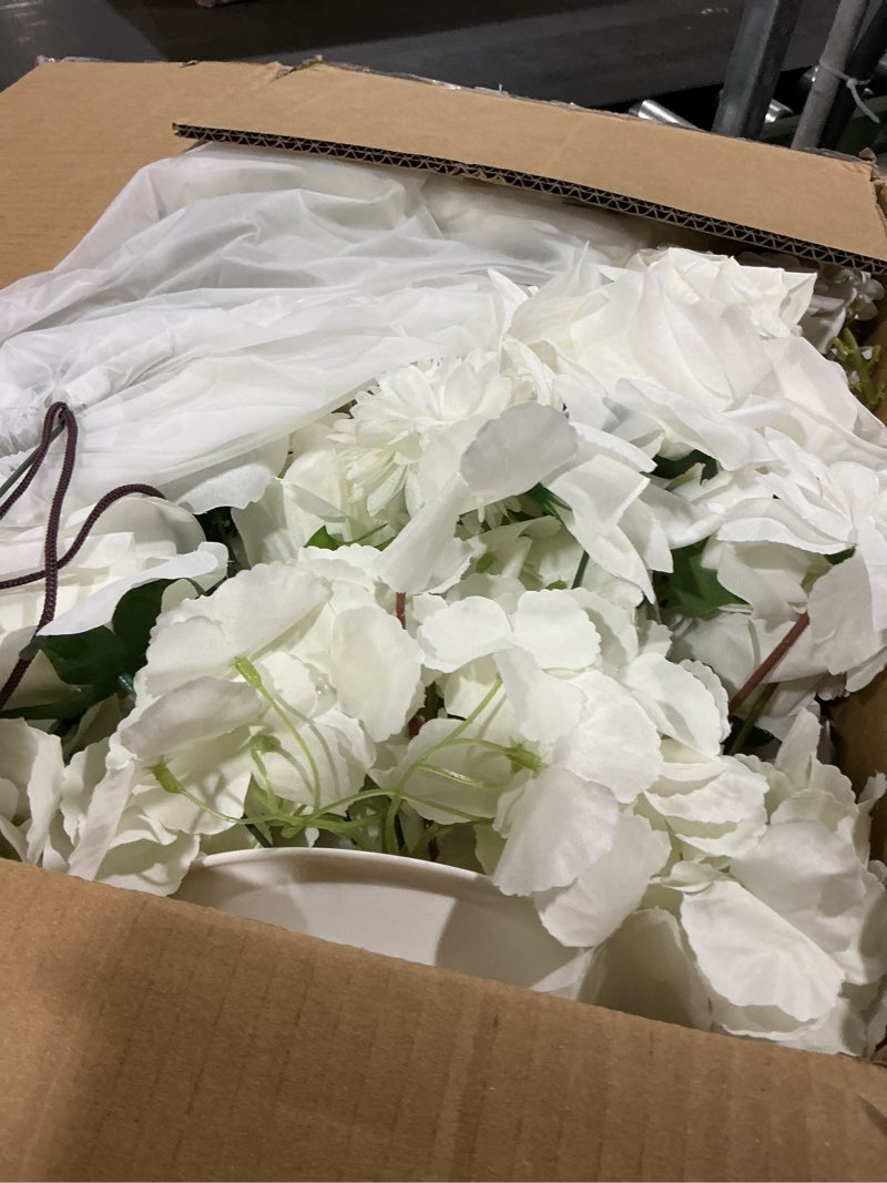 Condition photo showing Good Condition for 2pcs free standing flowers ball bouquet artificial rose floral arrangements for wedding centerpieces tables aisle (coffee)