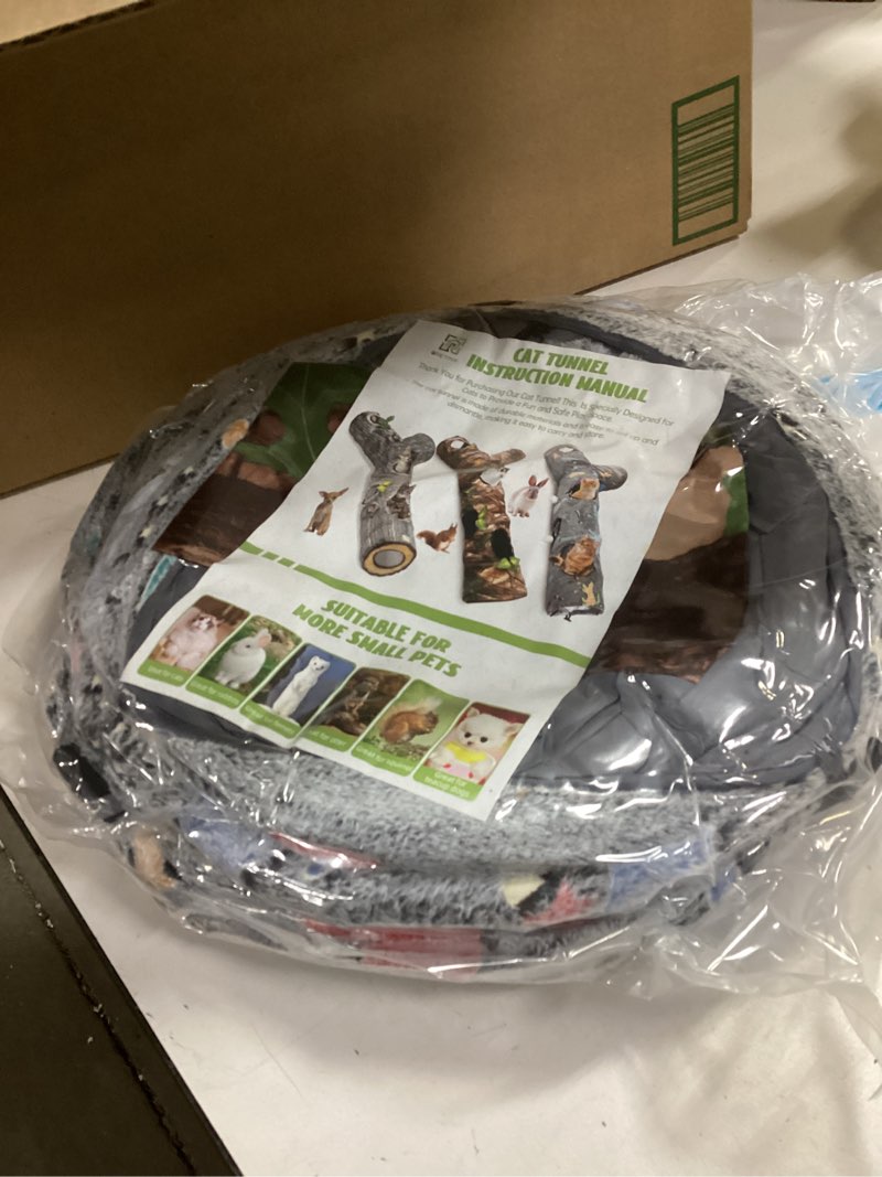 Condition photo showing Good Condition for Cat Tunnel for Indoor Cats,Tree Trunk Cat Tunnels with Plush Ball Toys Collapsible,Stars, Moon Shape Self-Luminous, for Indoor Cats,Pets Bunny Rabbits, Kittens, Ferrets 59"-Cat Tunnel Toy Fluorescent