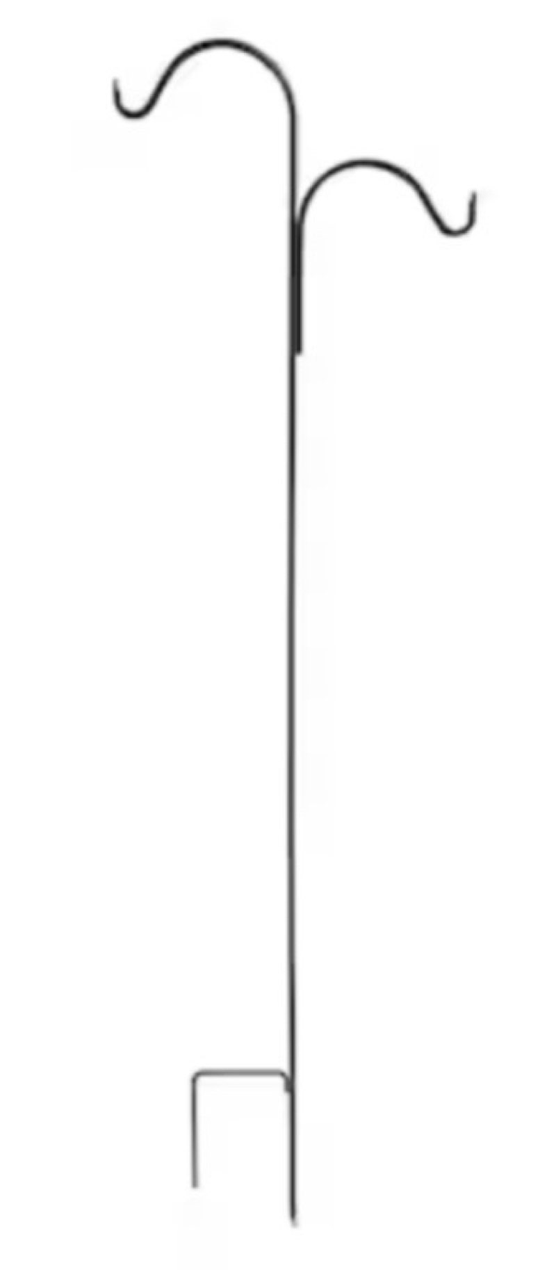 style selections 84-in black powder coated metal double shepherd's hook