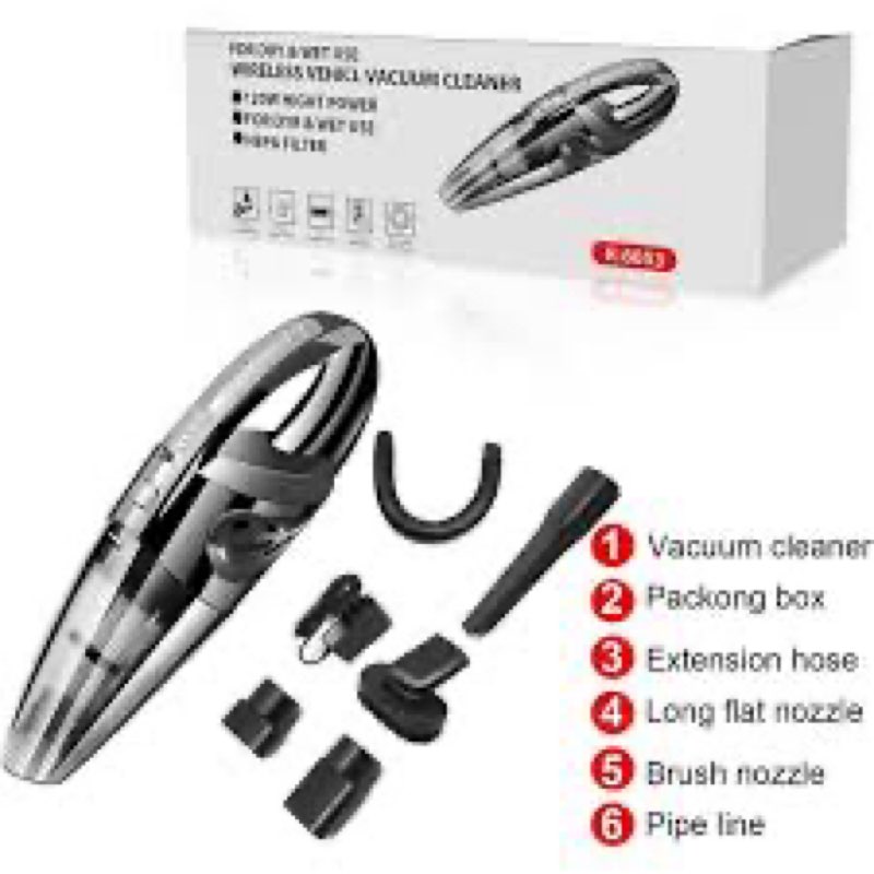 uu&t car vacuum cleaner rechargeable, portable cordless handheld vacuum, 15000pa versatile power suction with 30min runtime