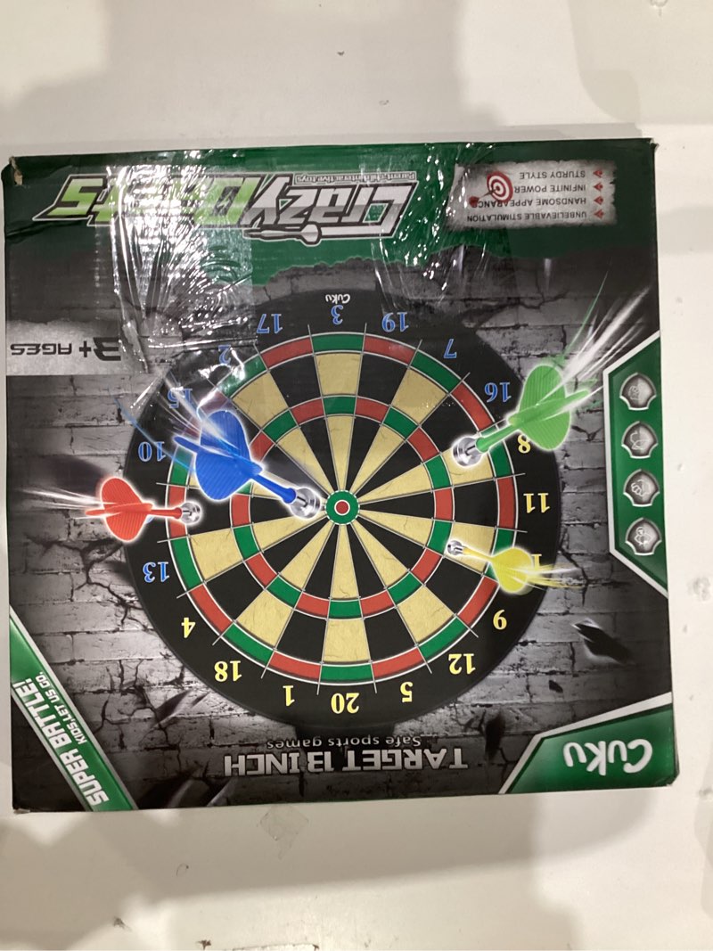 Condition photo showing New/Like New for Magnetic Dart Board - 12pcs Magnetic Darts - Excellent Indoor Game and Party Games - Gifts for 5 6 7 8 9 10 11 12 Year Old Boy Kids Yellow