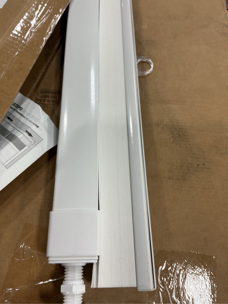 Condition photo showing Good Condition for lazblinds no tools no drill cordless cellular shades, light filtering honeycomb shades for home, thermal insulation blinds for windows, 22" w x 48" h, white light filtering-white 22" w x 48" h