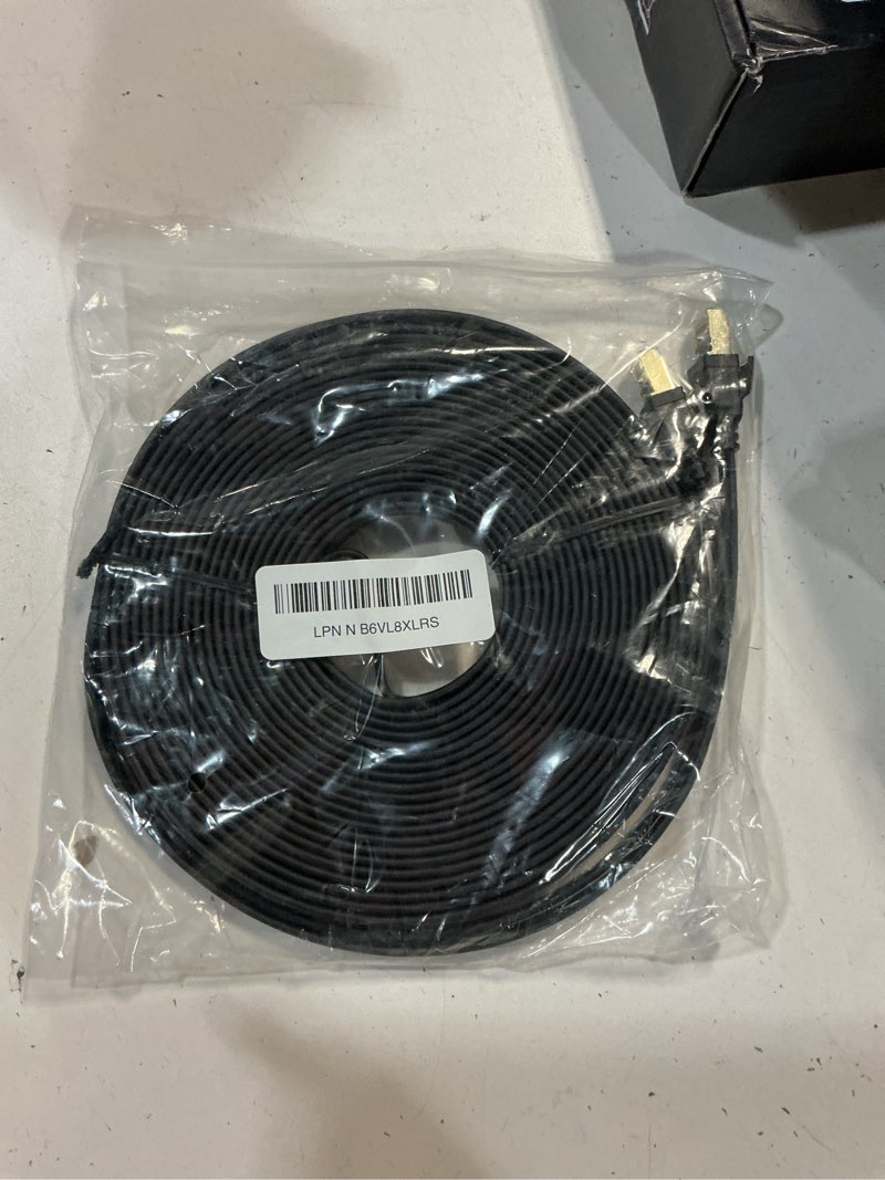 Condition photo showing Good Condition for cat8 ethernet cable, outdoor&indoor, 50 ft heavy duty high speed cat 8 lan network cable, 40gbps 2000mhz rj45 flat internet computer patch cord, weatherproof s/ftp uv resistant for router/modem/gaming 50ft black