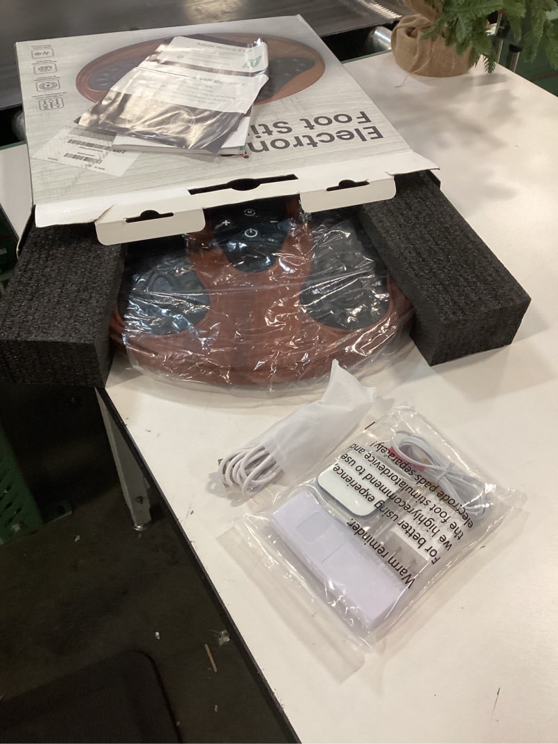 Condition photo showing Good Condition for EMS Foot Massager with Infrared Therapy for Neuropathy & Pain Relief – Rechargeable Electric Muscle & Nerve Stimulator for Feet & Calves, Blood Circulation Booster, Plantar Fasciitis Relief Brown