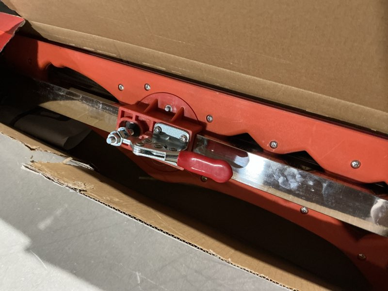 Condition photo showing As Is for sakerplus foldable drywall cutting tool,cuts 1/4"& 3/8"& 1/2" boards,portable gypsum board cutter laser-etched dual scale for home renovation,drywall projects with 10pcs blades (dual positioning red)