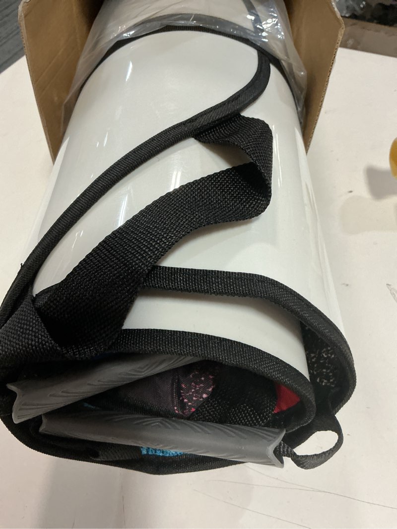 Condition photo showing Good Condition for WOOWAVE 45"×18" Foldable Snow Sled?Fits 2 Children or 1 Adult?Ultra Portable, Strong and Durable, Sturdy Fabric Stitching, Handles with Steering?Kid's Winter Fun Black-45" Foldable Extra Cushion