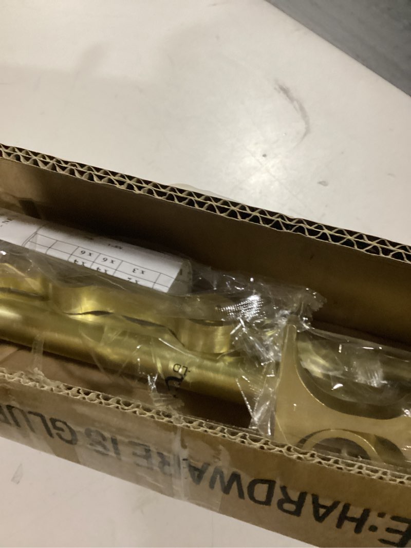 Condition photo showing Good Condition for Double Curtain Rods with Aluminum End Cap and Full Surround Brackets,1-Inches Front and 5/8 Inches Back Adjustable between from 36 to 72 Inches (3-6 Feet),Brass Double Window Drapery Rod for 36-72" Brass