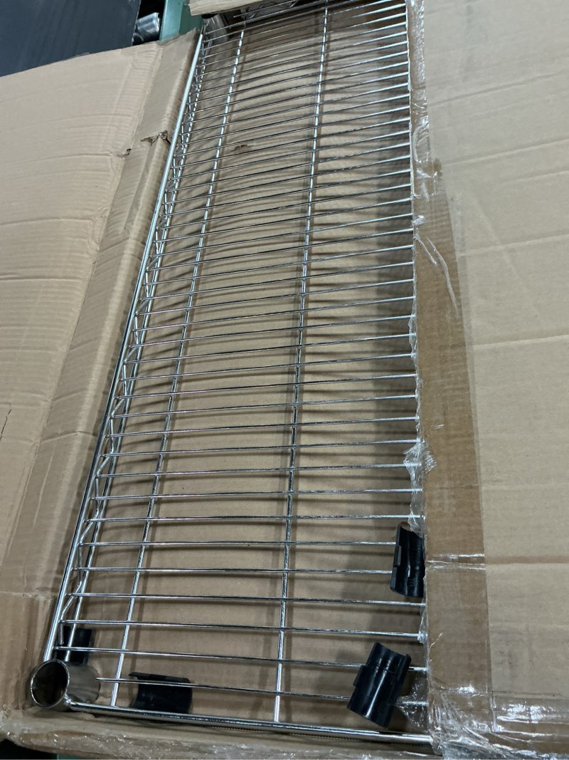 Condition photo showing Good Condition for chrome  wire shelf