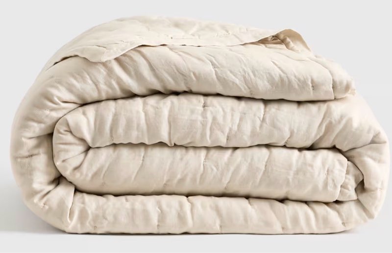 european linen dream quilt, king/cal king, sand