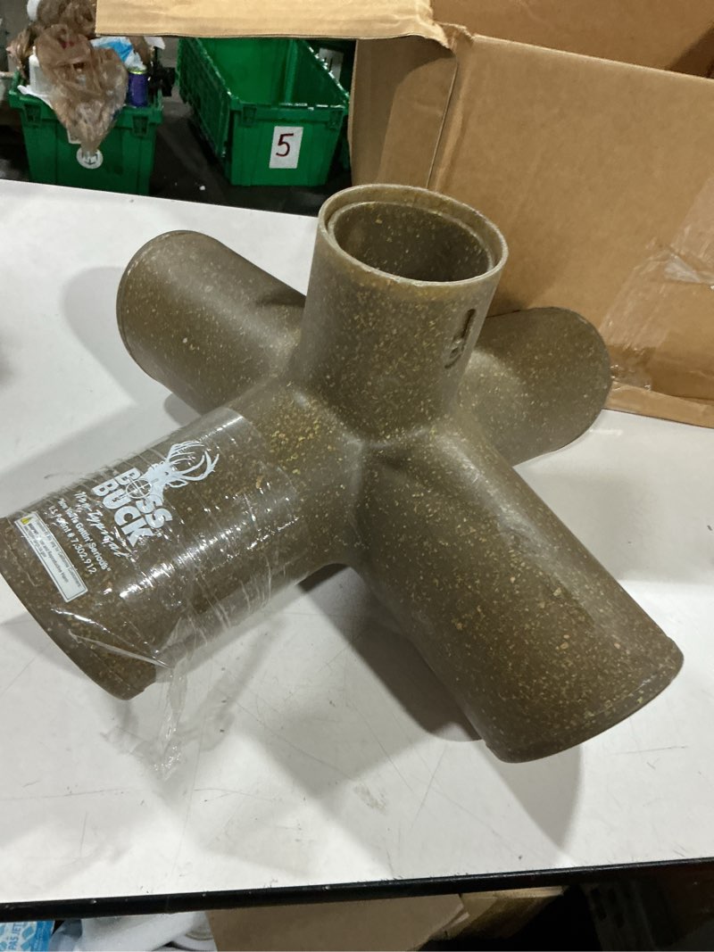 Condition photo showing Good Condition for boss buck protein 4 way gravity head | hunting durable gravity feed delivery system with 4 feeding tubes for 4 legged game feeder, roto-molded