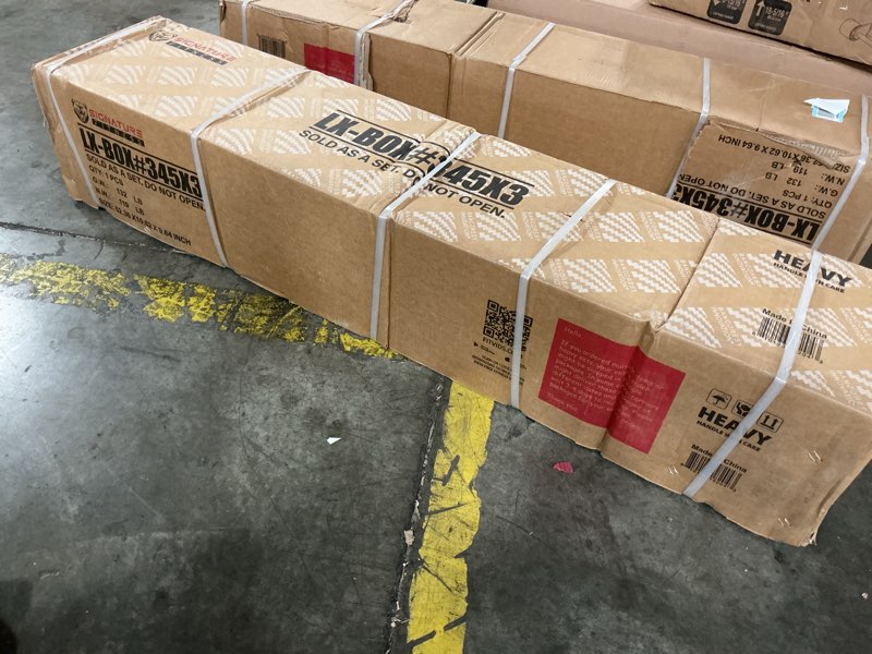 Condition photo showing As Is for Fitvids Multifunctional Home Gym System Workout Station with Leg Extension and Preacher Curl, 122.5LB Weight Stack, Multiple Options, Multiple Packages Black/Red Part Only: Box #3/4/5 INCOMPLETE SET 