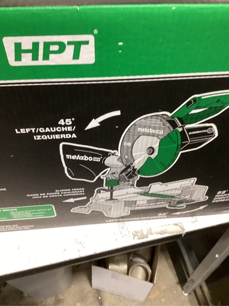 Condition photo showing Good Condition for Metabo HPT 10-in 15-Amp Single Bevel Compound Corded Miter Saw