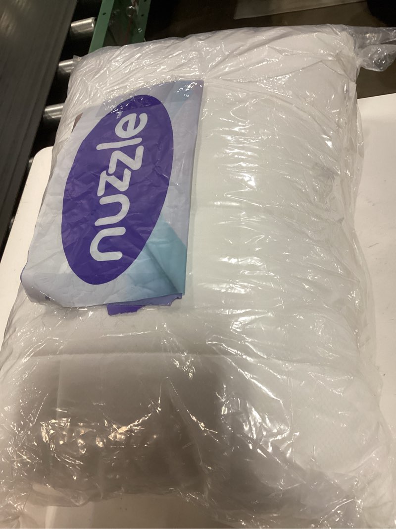 Condition photo showing New/Like New for nuzzle cooling adjustable pillow for side sleepers, luxury standard size bed pillow hotel collection - best adjust height soft firm pillow for back, stomach or side sleepers - home gifts