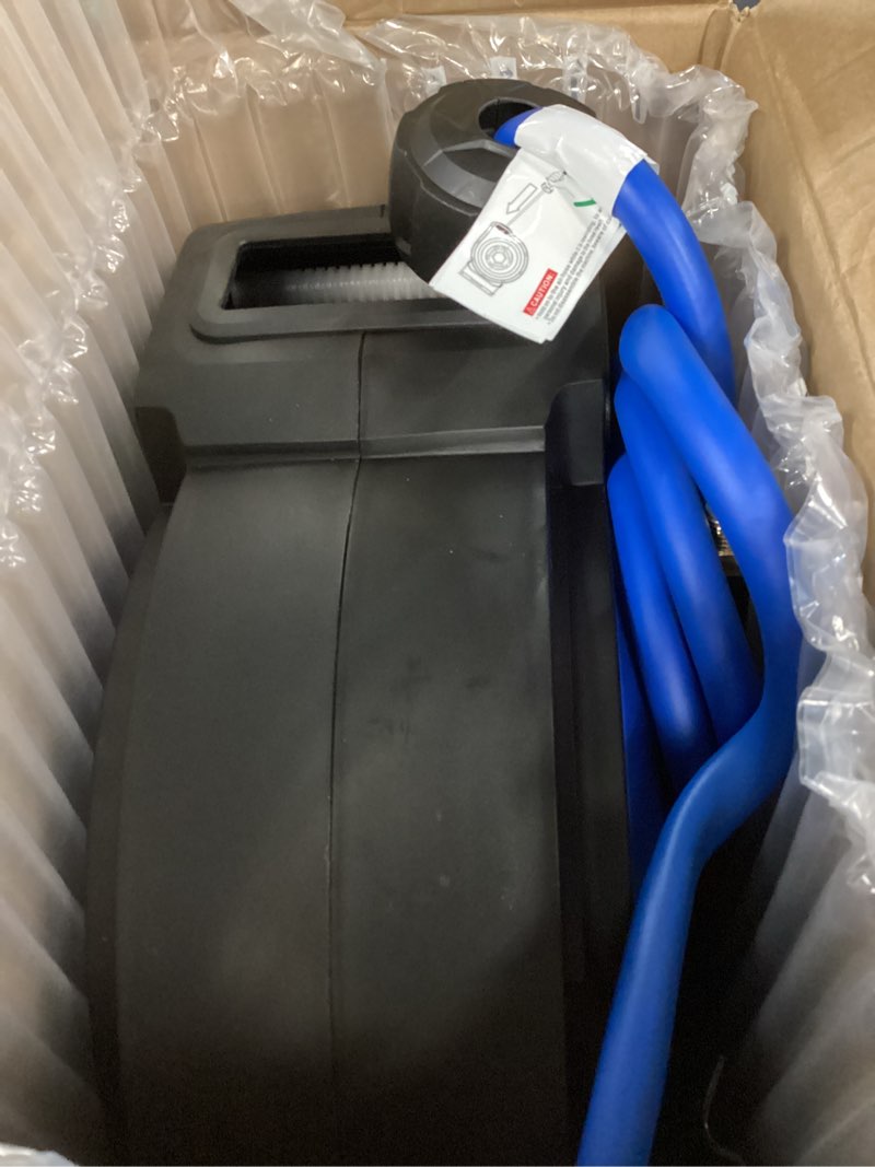 Condition photo showing Good Condition for Himimi 50FT + 6.6FT Retractable Air Hose Reel, Ceiling/Wall Mount Penumatic Hose Reel for Garage Workshop, Auto Rewind, 3/8" x 50' Hybrid Air Hose Reel with Brass Fittings + Bend Restrictors, 300PSI 3/8 inch 50 Ft Blue