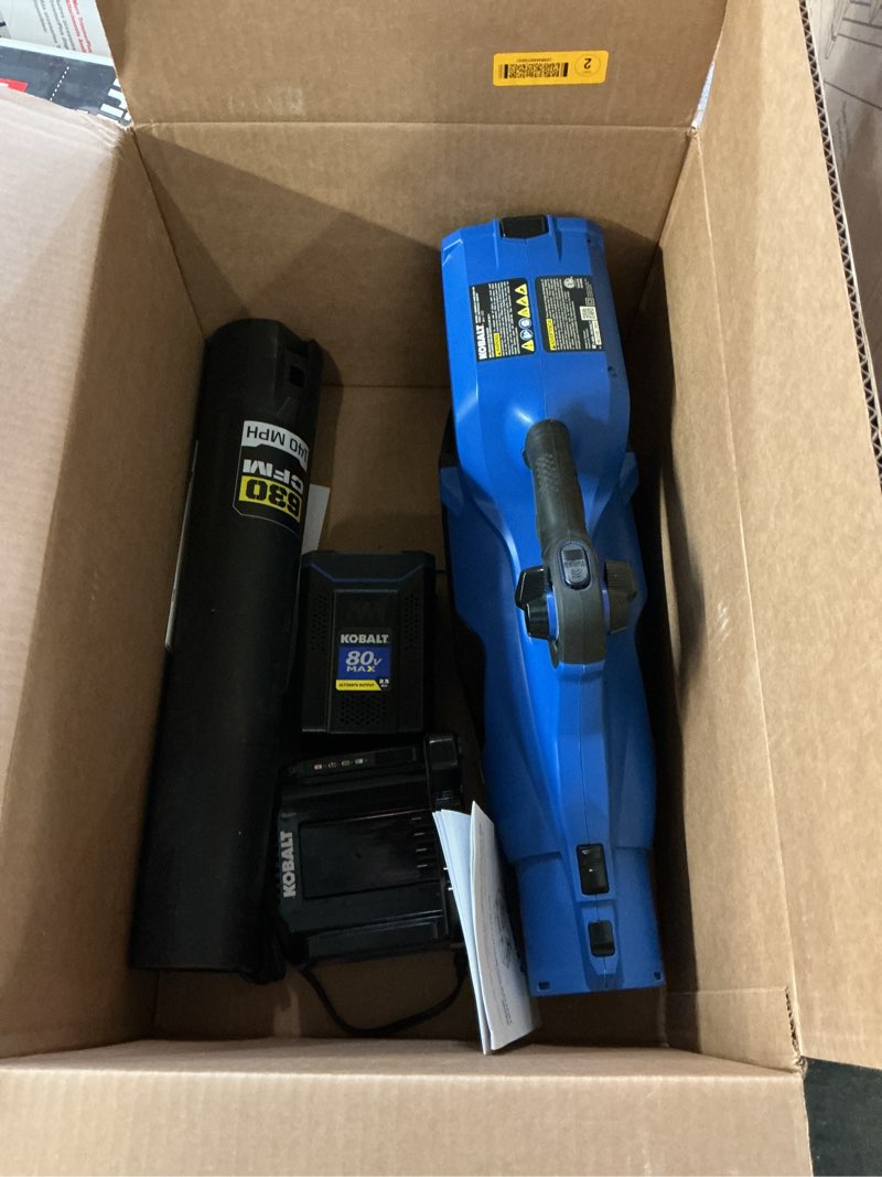 Condition photo showing As Is for Kobalt Brushless Leaf Blower 80v Max KHB 2580-06