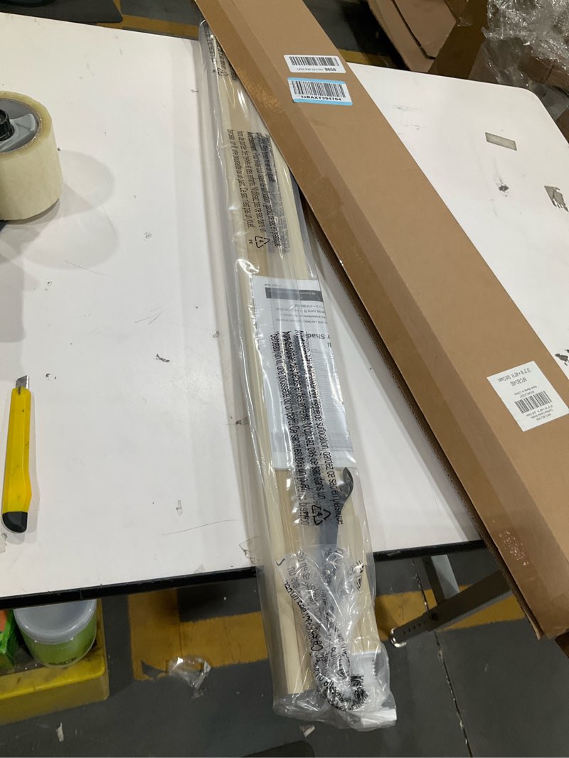 Condition photo showing Good Condition for lazblinds cordless cellular shades, no tools no drill blackout honeycomb shades pleated blinds for windows, 37.5'' w x 48'' h, soft cream blackout-soft cream 37 1/2'' w x 48'' h