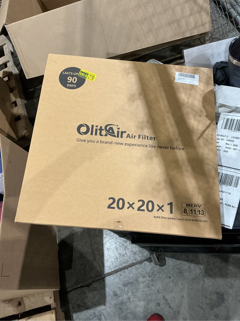 OlitAir 20x20x1 MERV 8 Air Filter,AC Furnace Air Filter,Reusable ABS Plastic Frame (Actual Size: 19 