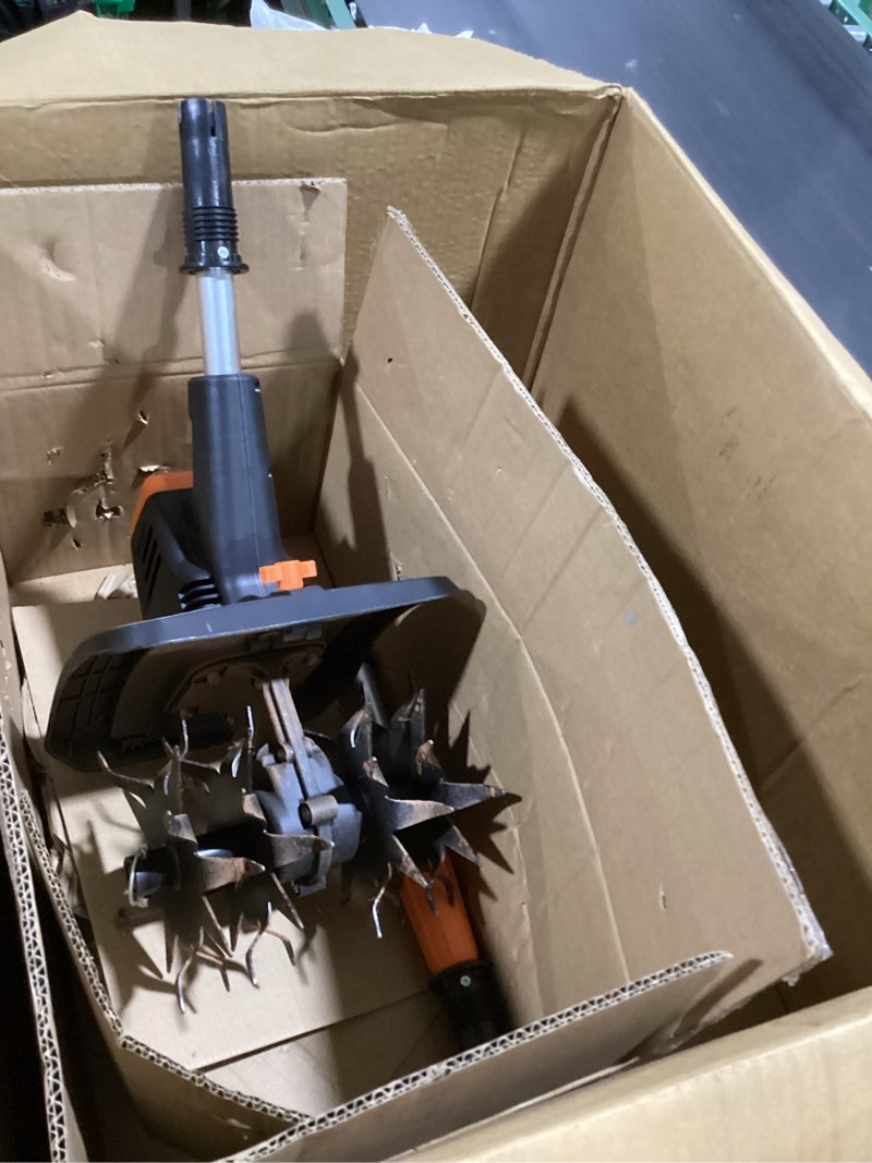 Condition photo showing As Is for lawnmaster 24v max 9” cordless tiller – clte2409 9-inch-new