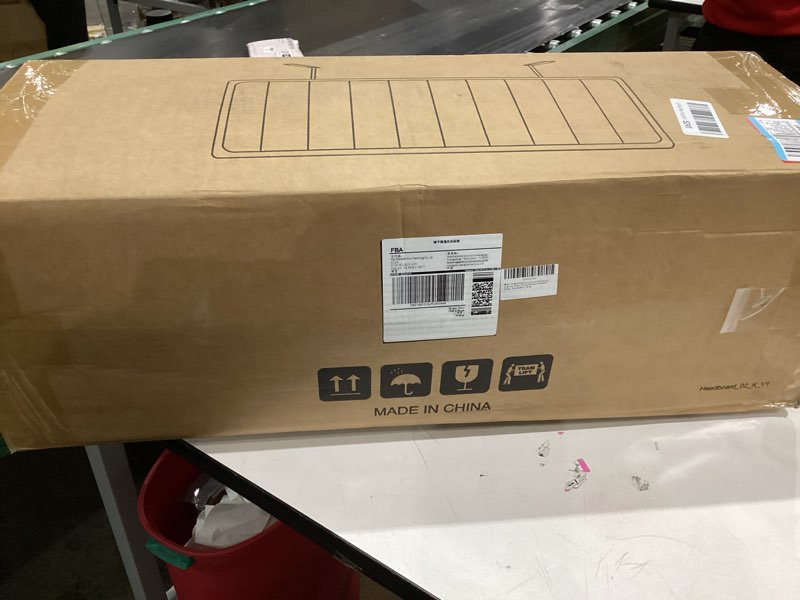 Condition photo showing Good Condition for Upholstered Headboard King Size with 3.1’’ High-Density Sponge Backrest, Modern Striped Head Board Only, Adjustable Height, 2 Screw Easy Assembly (Beige) King-Stripe Beige