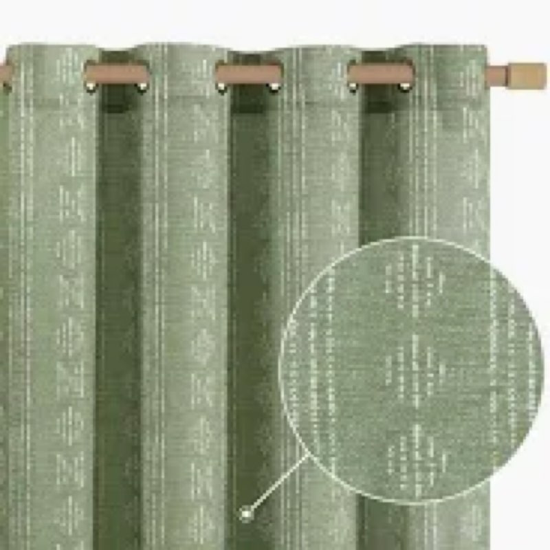jinchan boho curtains linen blend curtains for living room farmhouse sage green drapes 108 inches lo