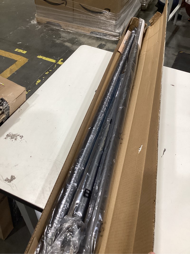 Condition photo showing Good Condition for 2 pack black spring tension curtain rods 28-48 inches, spring loaded curtain rods no drilling, adjustable small tension rod for windows, kitchen, doorway, bathroom, closet 28 to 48-2pack black