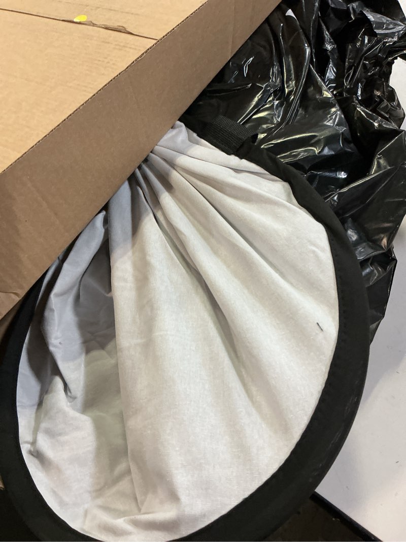 Condition photo showing As Is for 3.3x5ft/1x1.5m Chromakey Black White Backdrop with 6.23ft Stand, 2-in-1 Black Screen White Screen Collapsible Reversible Pop-Up Background Panel for Photography, Live Streaming, Video Shooting Black/White