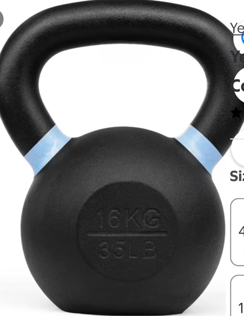 Yes4All 35 Lb Kettlebell Weight Workout Exercise Gym Fitness (16 Kg)Yes4All 35 Lb Kettlebell Weight Workout Exercise Gym Fitness (16 Kg)
