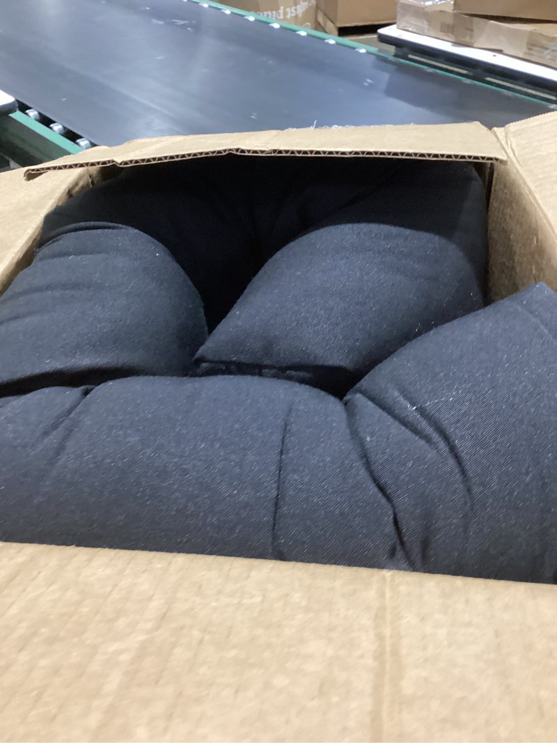 Condition photo showing Good Condition for blazing needles twill tufted bench cushion, 51" x 19", black