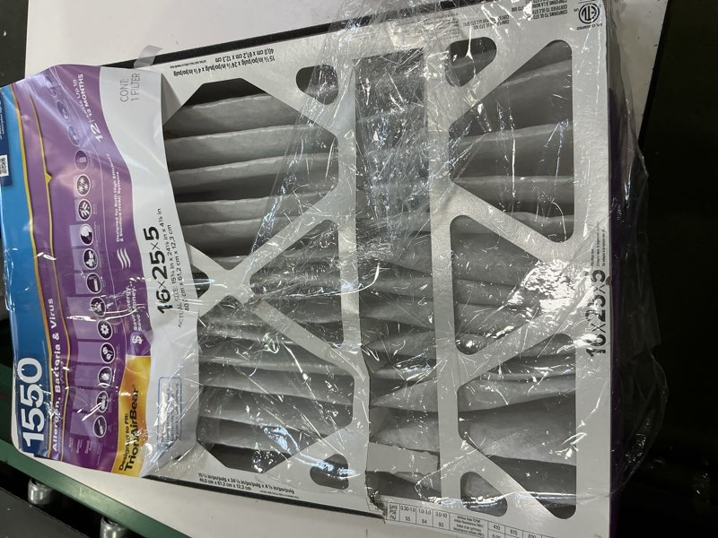 Condition photo showing Good Condition for Minnesota Mining LOWEDP015IN2 Filtrete 1550 MPR Ultra Allergen: 16-in x 25-in x 5-in