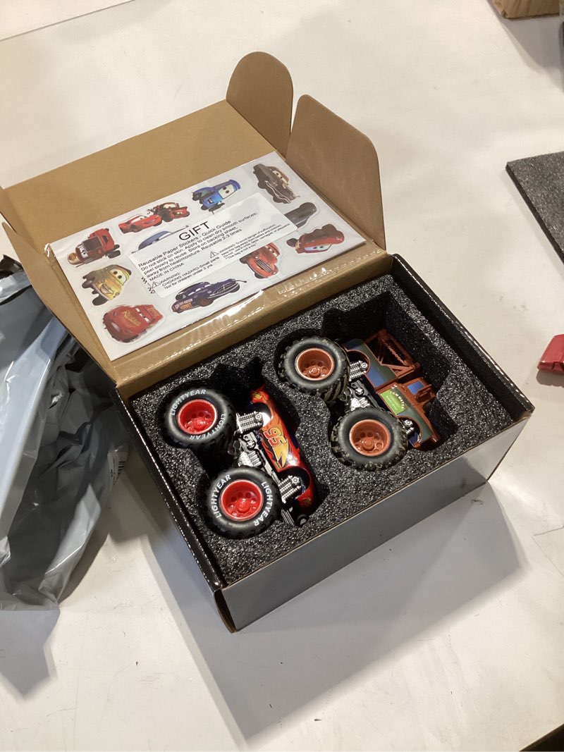 Condition photo showing Good Condition for 1: 45 Metal Die-Casting Big Wheel Off-Road Toy Car,2 Pack Red&brown