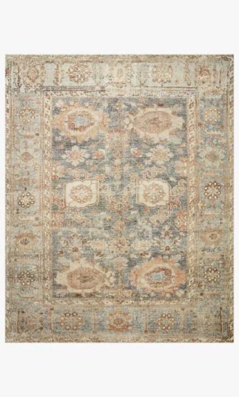 Loloi Margot Collection MAT-03 Ocean/Spice 8'-6\" x 11'-6\" Area Rug feat. CloudPile, No-Shed Easy Cle