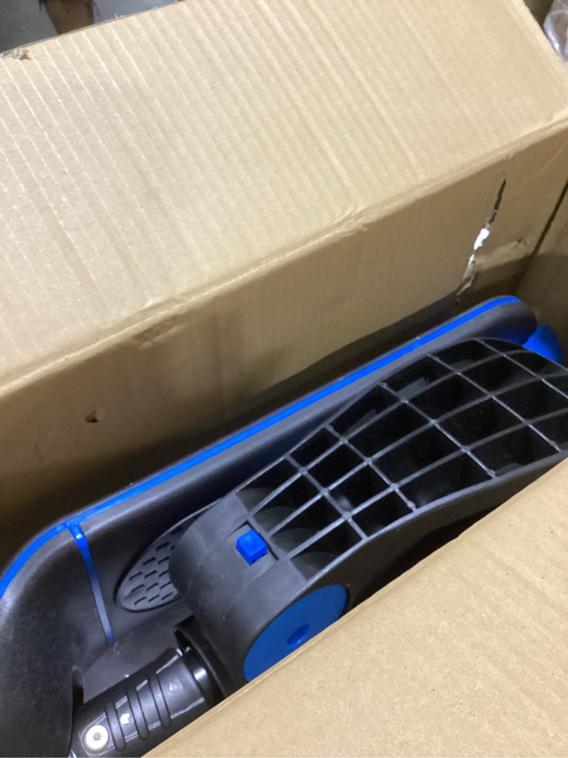 Condition photo showing As Is for gotrax ks3 pro folding kick scooter for kids, one key removable seat & 3 extra wide pu light-up wheels and anti-slip deck, adjustable height handlebar and lean-to-steer scooter for children aged 2-8 blue