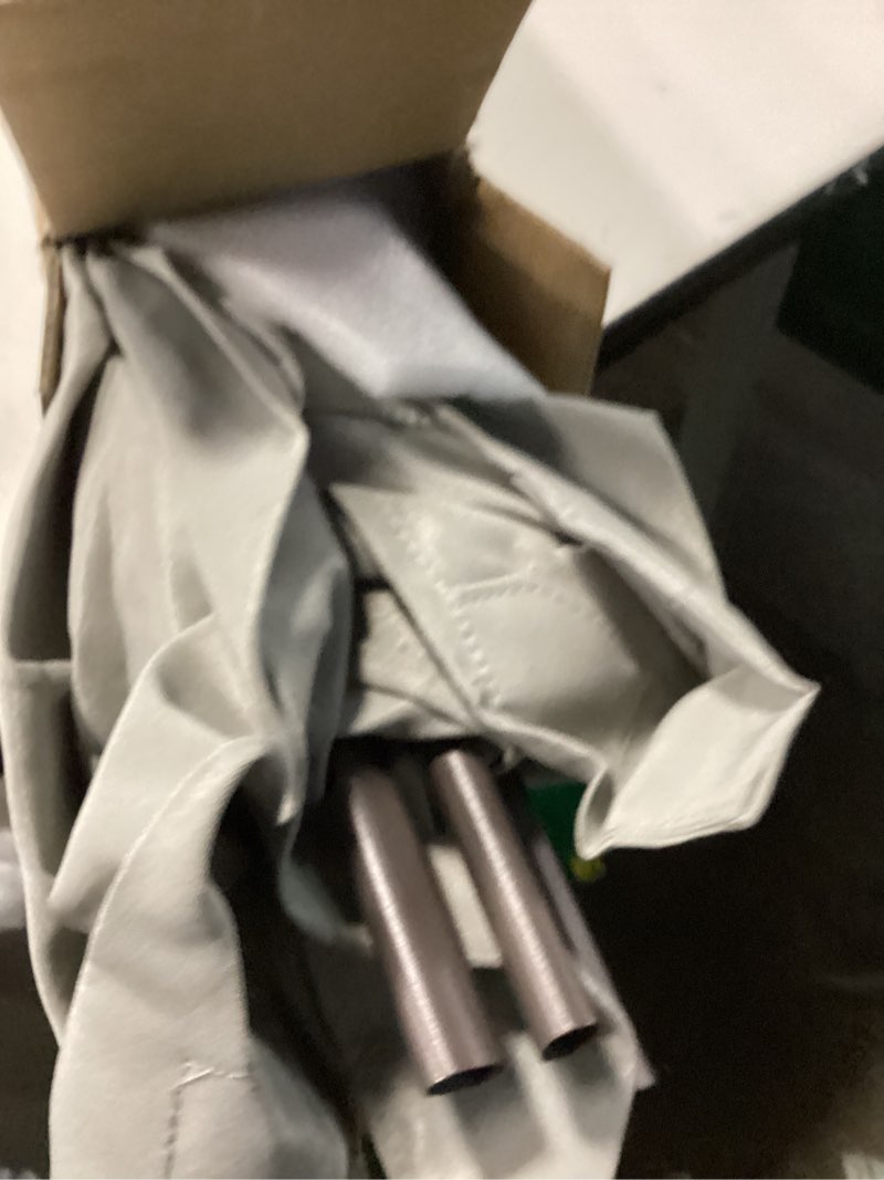 Condition photo showing Good Condition for jearey 6.5x10 ft rectangular patio umbrellas rectangle outdoor umbrella with push button tilt and crank, market table umbrella 6 sturdy ribs uv protection for poolside garden backyard deck, foggy gray 6.5x10ft foggy gray