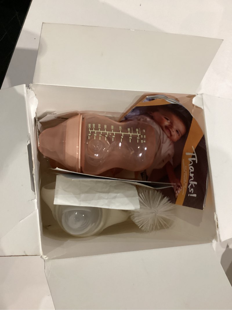 Condition photo showing Good Condition for tommee tippee natural start baby's first bpa free bottle 8 piece set, 2 x 5oz and 2 x 9oz anti-colic bottles, slow and medium flow nipples, 0-6 month pacifier, pink 8 pieces pink