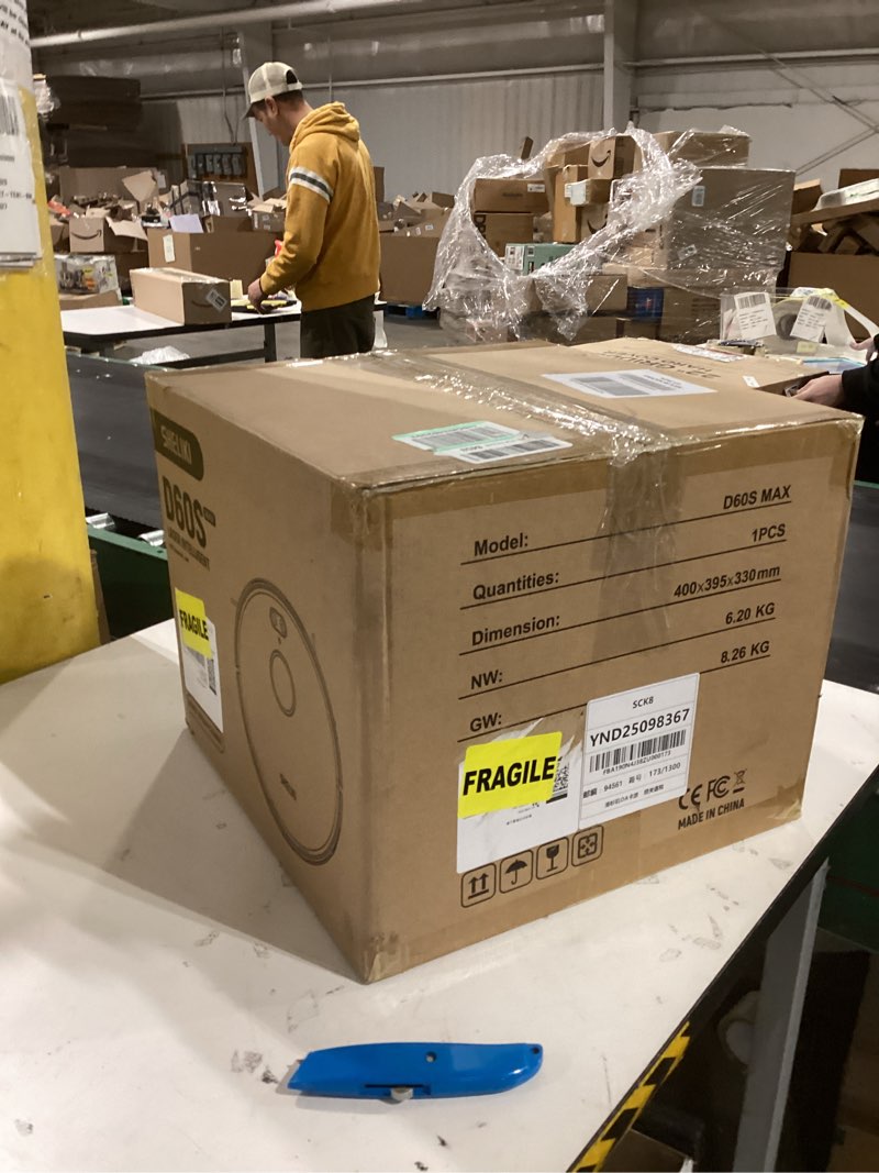 Condition photo showing New/Like New for Robot Vacuum and Mop, 3-in-1 Robotic Vacuums Cleaner with LiDAR Navigation Smart Mapping & Max Strong 6000Pa Suction, Self Emptying Bases for 70 Days-White D60S MAX -White