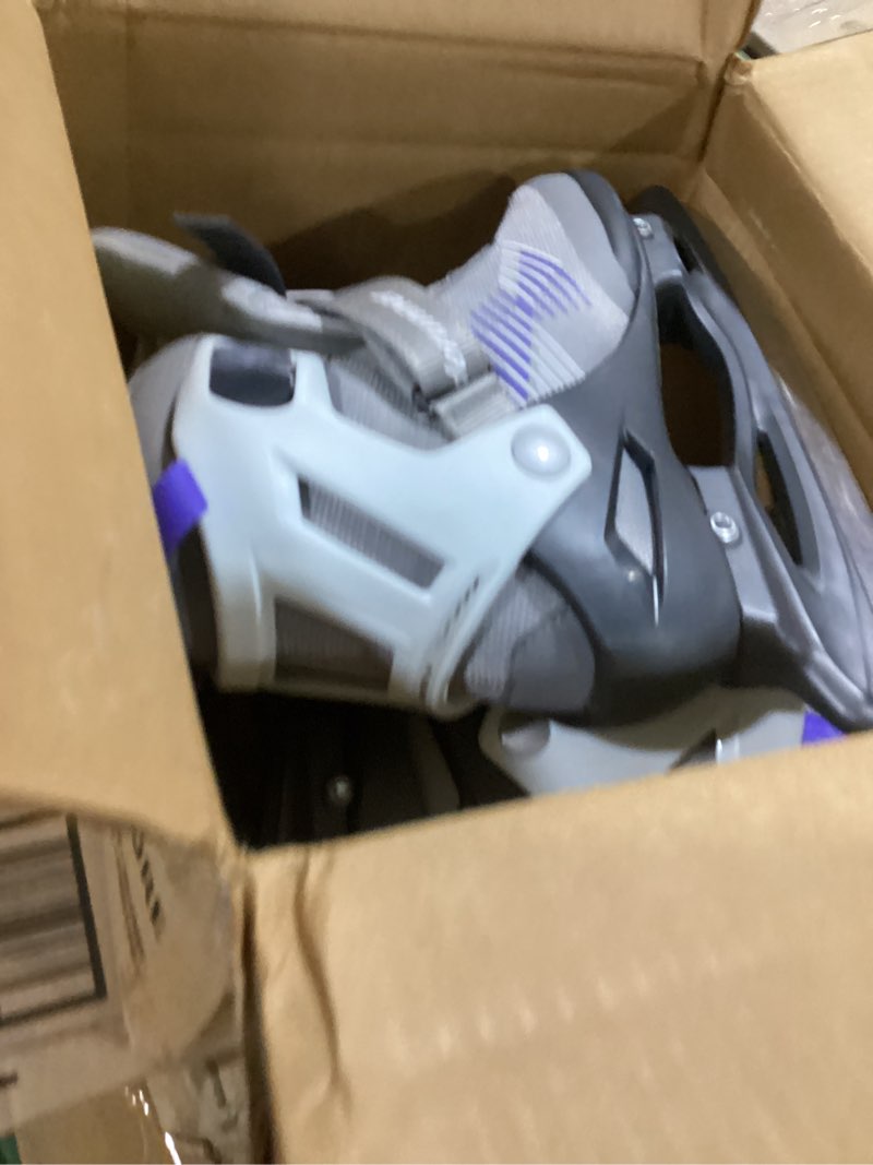 Condition photo showing As Is for bladerunner ice by rollerblade igniter men's adult ice skates, black and lime silver/blue 8