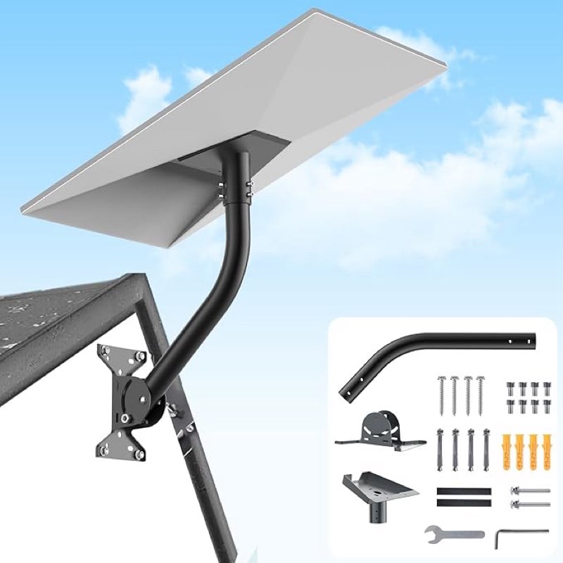 Starlink Gen 3 Mount, 360°Adjustable Pole Mounting Kit for Starlink Gen 3 Pipe Adapter, Starlink Lon