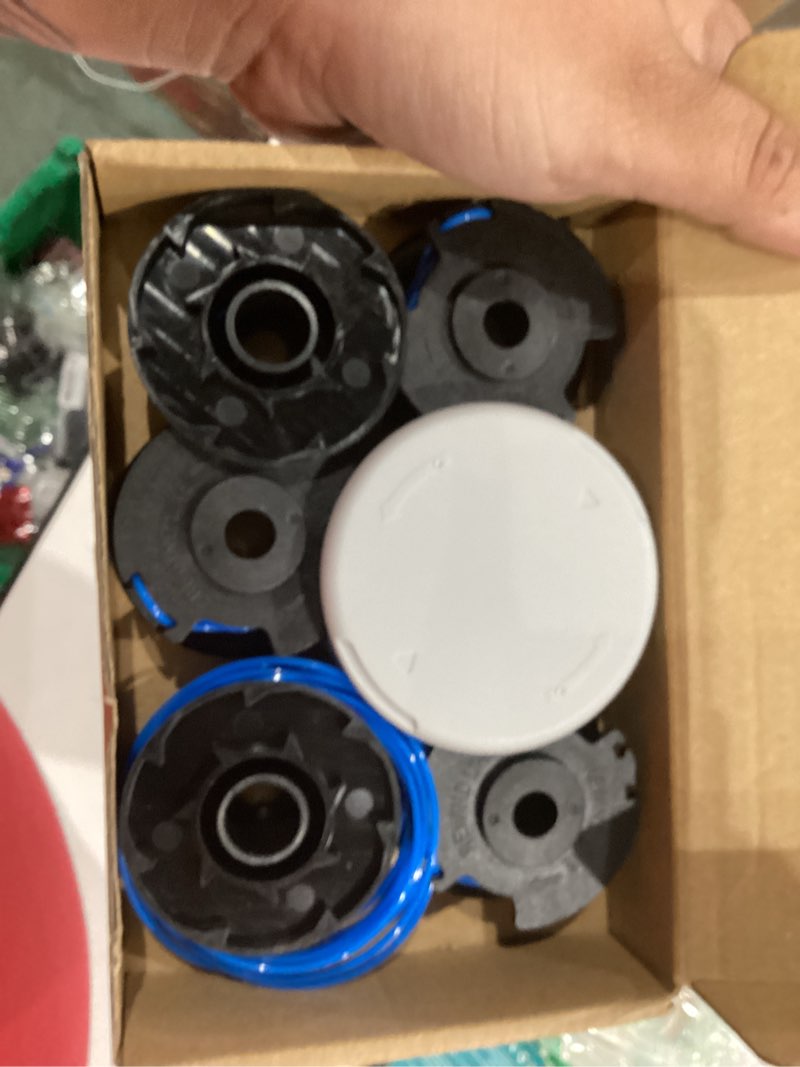 Condition photo showing As Is for ywtesch 7 packs weed wacker string replacement for ryobi one+ ac14rl3a,0.065-inch string trimmer refill compatible with ryobi 18v, 24v, and 40v trimmer?6 trimmer line,1 trimmer cap? 6 spools + 1 cap