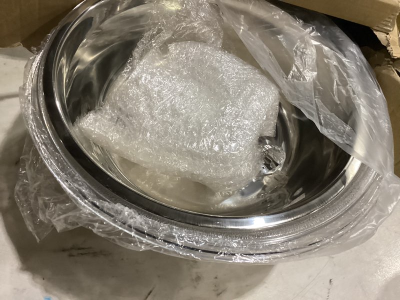 Condition photo showing Good Condition for iced salad bowl large chilled serving bowl 4 tier cold serving tray dishes with lids veggie platter with 4 spoons for party buffet to keep fruit food potato pasta cold(30 cm)