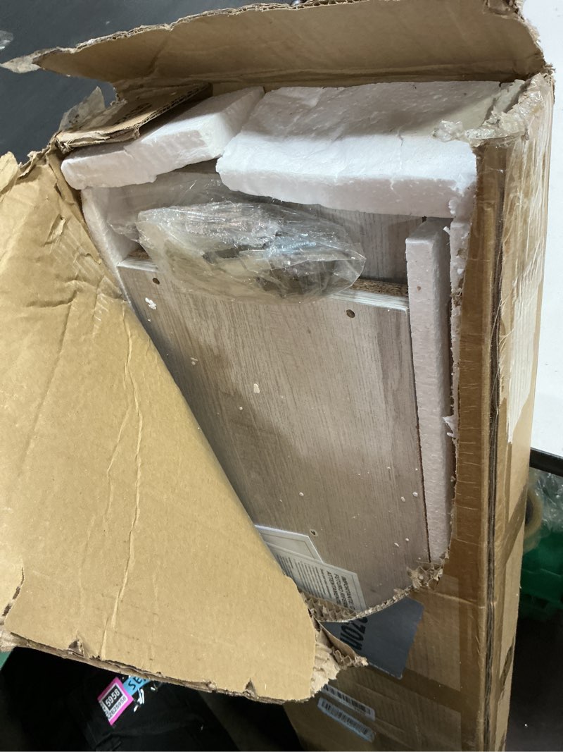 Condition photo showing Good Condition for Furinno Gruen 3-Tier Open Shelf Bookcase with 2 Doors Storage Cabinet, Metropolitan Pine