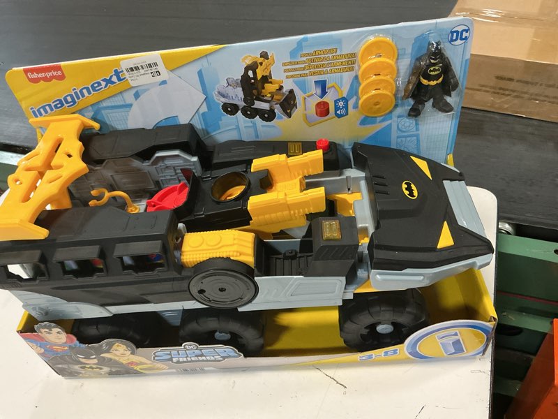 Condition photo showing Good Condition for imaginext dc super friends transforming bat-tank with batman figure  lights & sounds