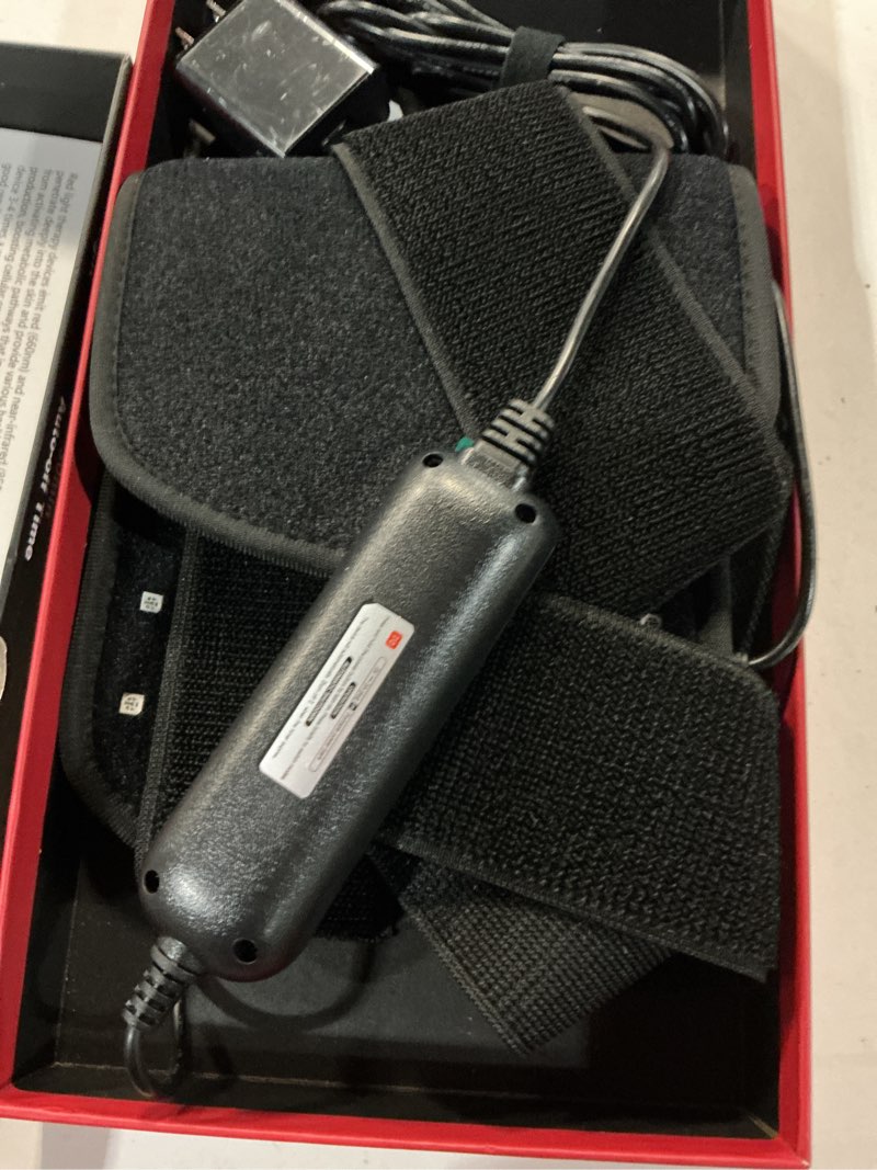 Condition photo showing As Is for allolo red light therapy for body, 3-in-1 led bead red light therapy belt with timer remote control, 12.6"*6.3" 660nm&850nm infrared light therapy for body back waist shoulder knee joint (corded)