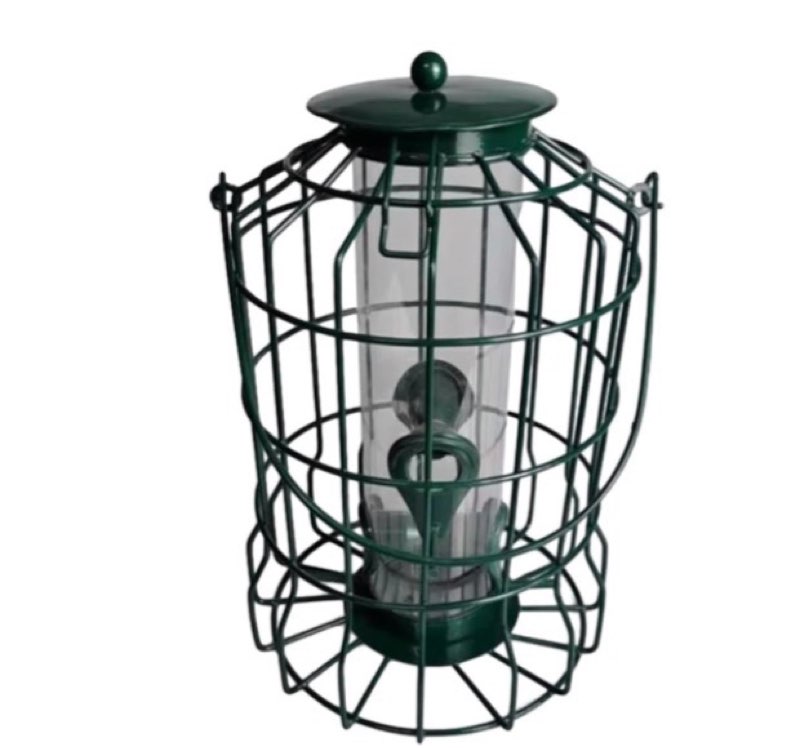bnf Metal Caged Hanging Bird Feeder Heavy Duty for Outside Backyard 7.4x10.5inch