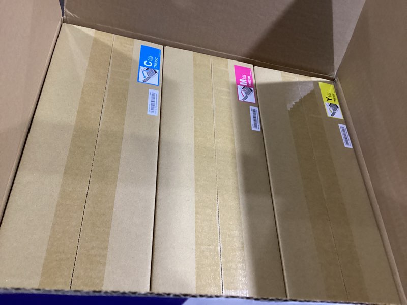 Condition photo showing New/Like New for brother genuine tn635c, tn635m, tn635y standard yield cyan/magenta/yellow toner cartridges, tn635 3 pack