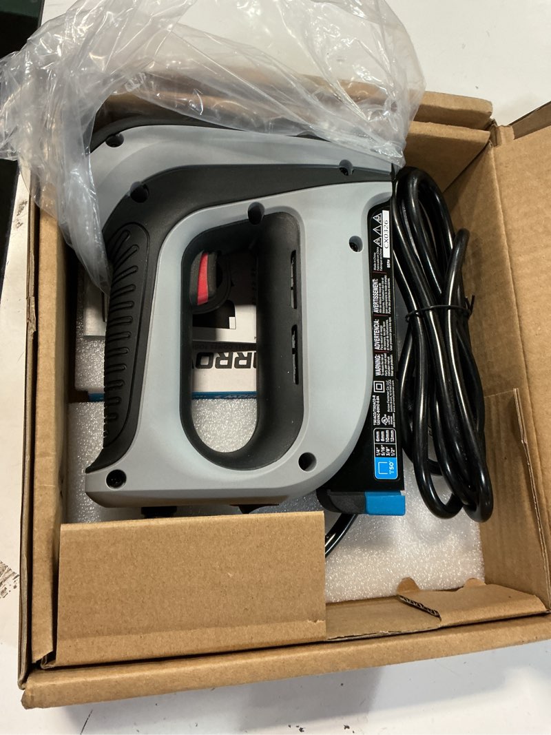 Condition photo showing Good Condition for arrow electric staple gun kit, corded stapler with 3750 pieces t50 1/4", 3/8", 1/2" staples, for upholstery professional and diy projects, t50acd