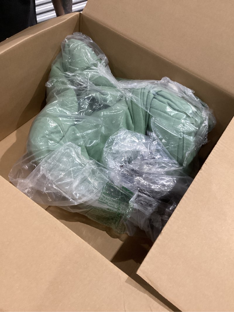 Condition photo showing As Is for Sunbeam Royal Ultra Fleece Heated Electric Blanket Queen Size, 90" x 84", 12 Heat Settings, 12-Hour Selectable Auto Shut-Off, Fast Heating, Machine Washable, Warm and Cozy, Matcha Matcha Queen