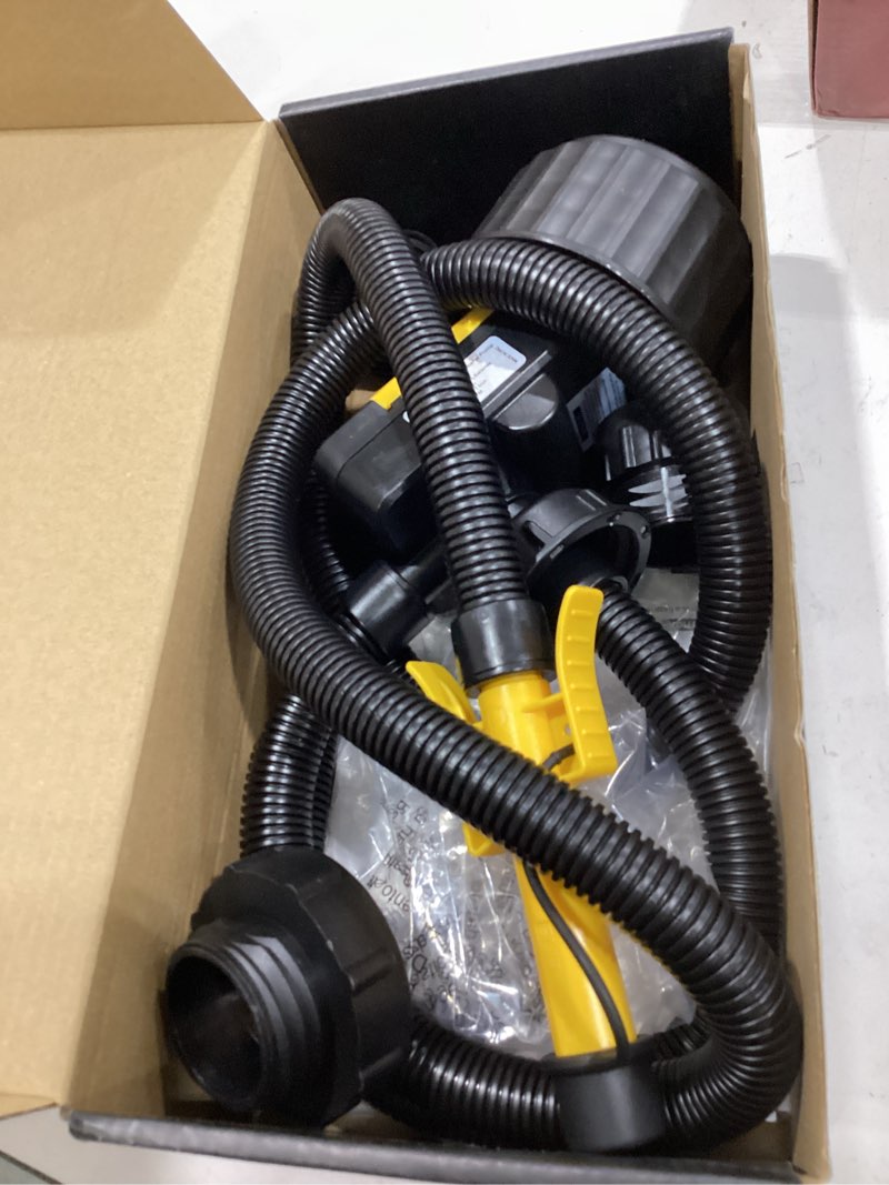 Condition photo showing Good Condition for fuel transfer pump with auto-stop sensor and 4 tank adapter, 3.2gpm 51" hose battery-powered portable gas can pump for gasoline & diesel oil (yellow)