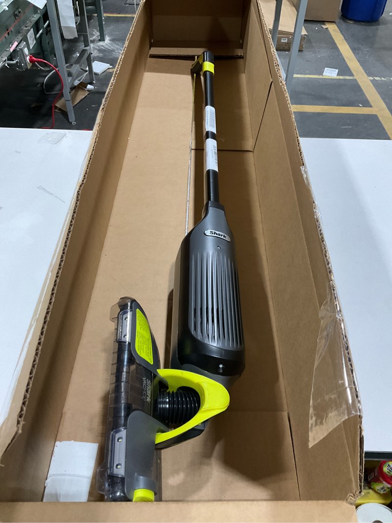 Condition photo showing As Is for Shark VACMOP Cordless Hard Floor Cleaner, Vacuum and Spray Mop, Powerful Suction, Lightweight, LED Headlights, Includes 4 Disposable Pads, 12oz Multi-Surface Cleaning Solution, Gray, VM252