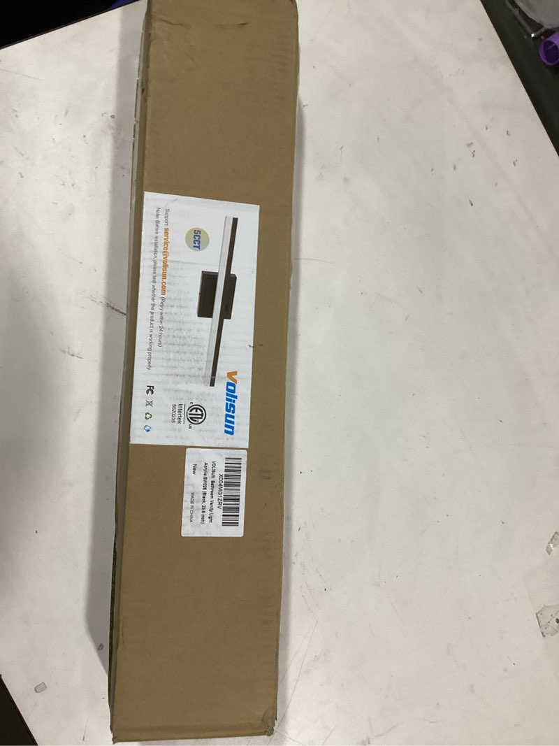 Condition photo showing New/Like New for VOLISUN Modern Bathroom Vanity Light 24 inch, 24W Dimmable 5CCT Led Bathroom Light Fixture Over Mirror, Black Bar Vanity Light for Bathrooms Mirror Cabinets Bedroom-ETL Certificated