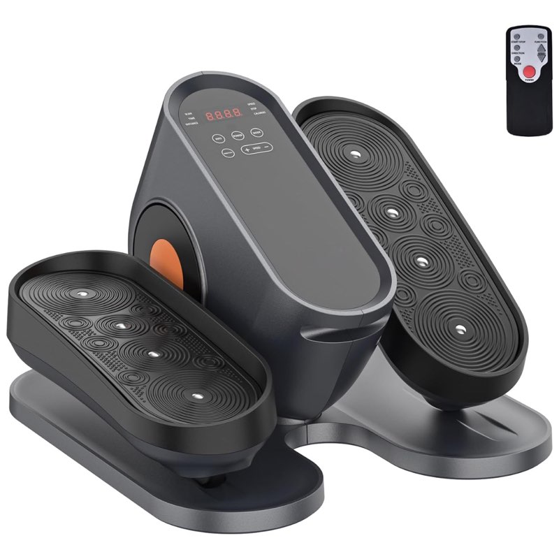 Under Desk Elliptical Machine with Remote Control and LCD Display